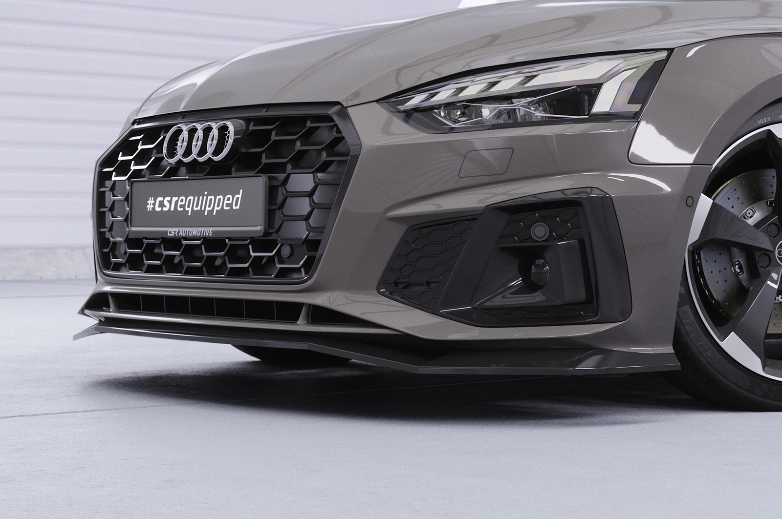 Voorspoiler Audi A5 F5 Sportback glans zwart