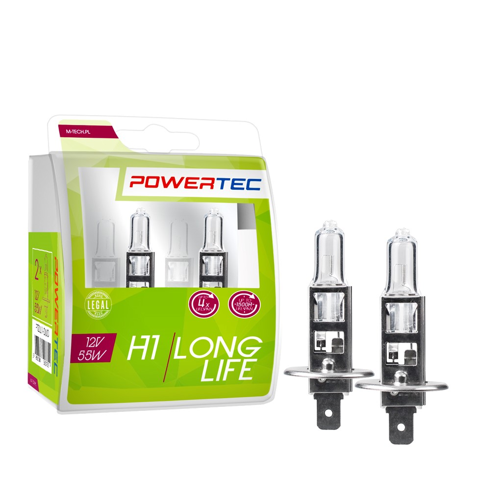 H1 Lampen Powertec Long Life H1 12V DUO