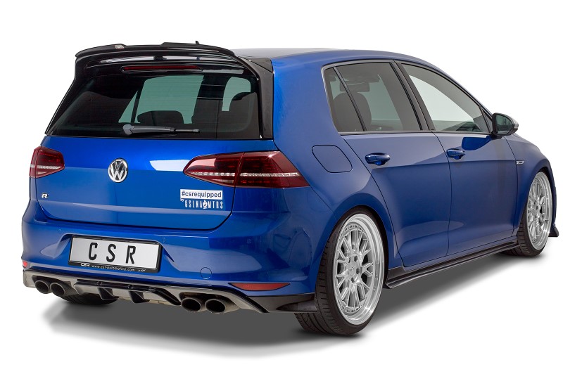 Achterbumper Diffusors VW Golf R VII Glans zwart