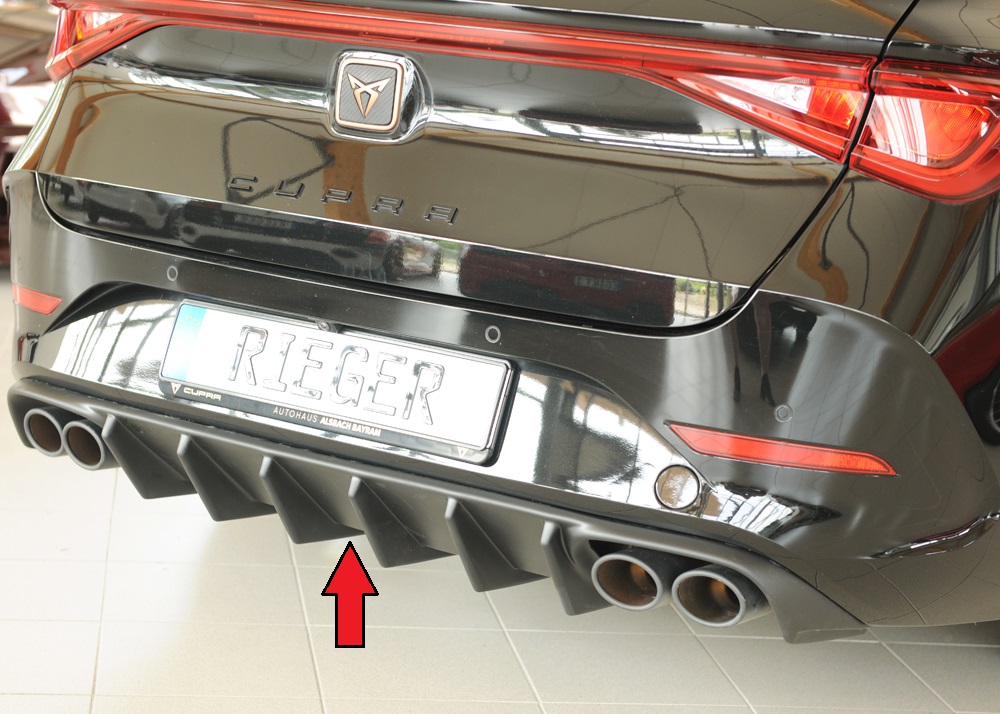Achterdiffuser voor Cupra León (KL) met trekhaak (09.20-06.24)