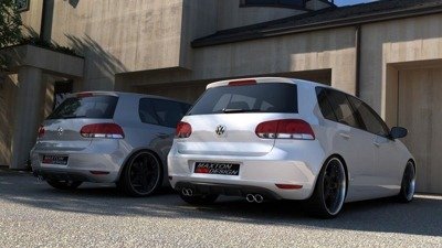 Diffuser VW Golf 6 Met 2 Uitlaatgaten Glans Zwart