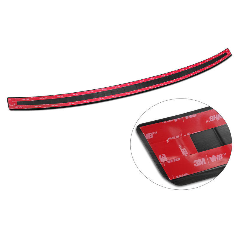 Zwart RVS Achterbumperprotector  Audi Q3 II 2019- incl. S-Line 'Ribs'