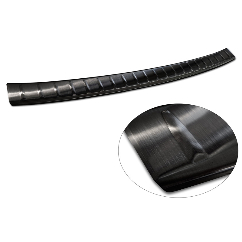 Zwart RVS Achterbumperprotector  Mercedes GLC II (X254) 2022- 'Ribs'