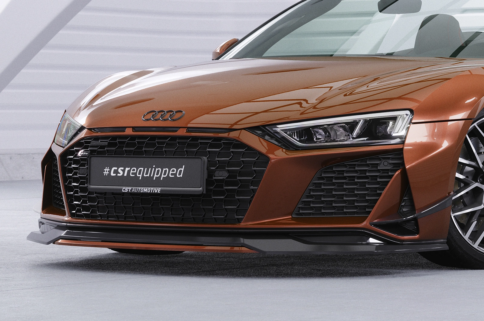 Voorspoiler Audi R8 (Typ 4S) Glans Zwart – CSR Automotive