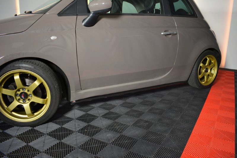 Zijskirts Diffusers Fiat 500 Hatchback Preface Glanzend Zwart