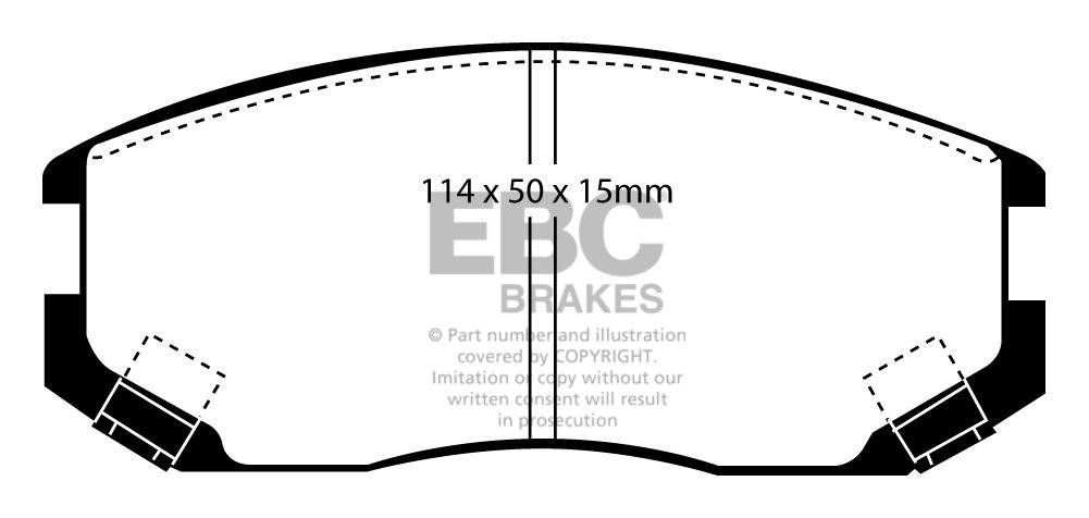 EBC Brakes MITSUBISHI Libero 2.0 TD 92-2002 Remblokken voorzijde