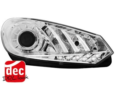 Koplampen VW Golf VI Dagrijverlichting Tube LED Chroom