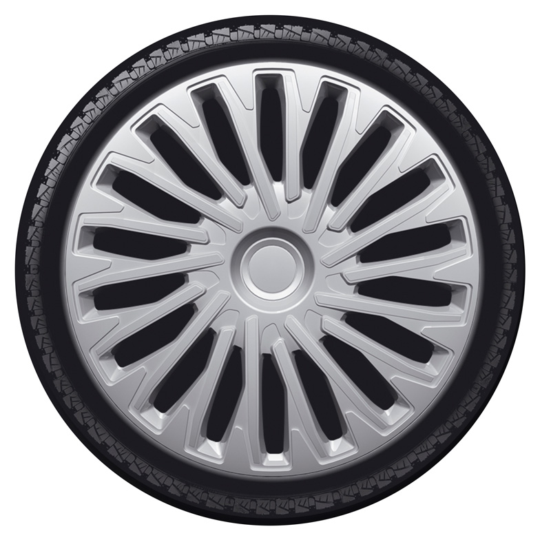 4-Delige Wieldoppenset Soho 13-inch zilver