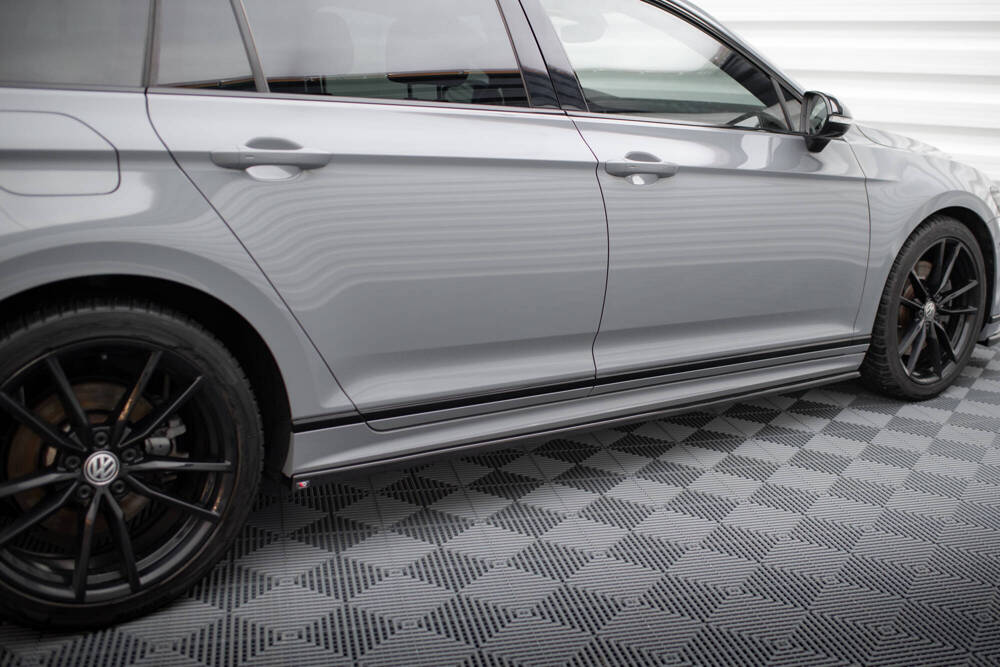 Zijskirts Volkswagen Passat R-Line B8 FL Glans Zwart Maxton