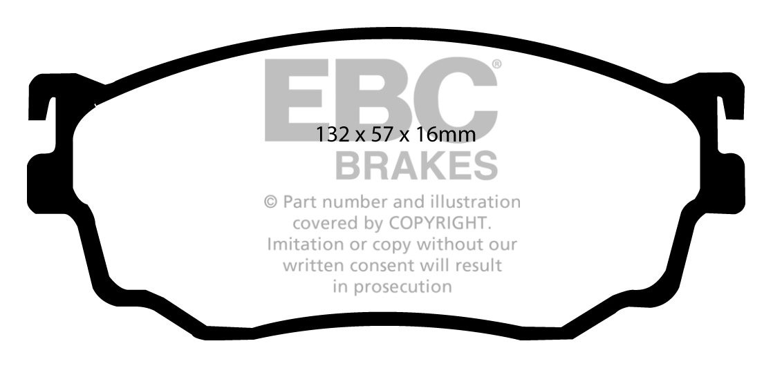 EBC Brakes TVR Griffith 4.7 63-69 Remblokken voorzijde greenstuf