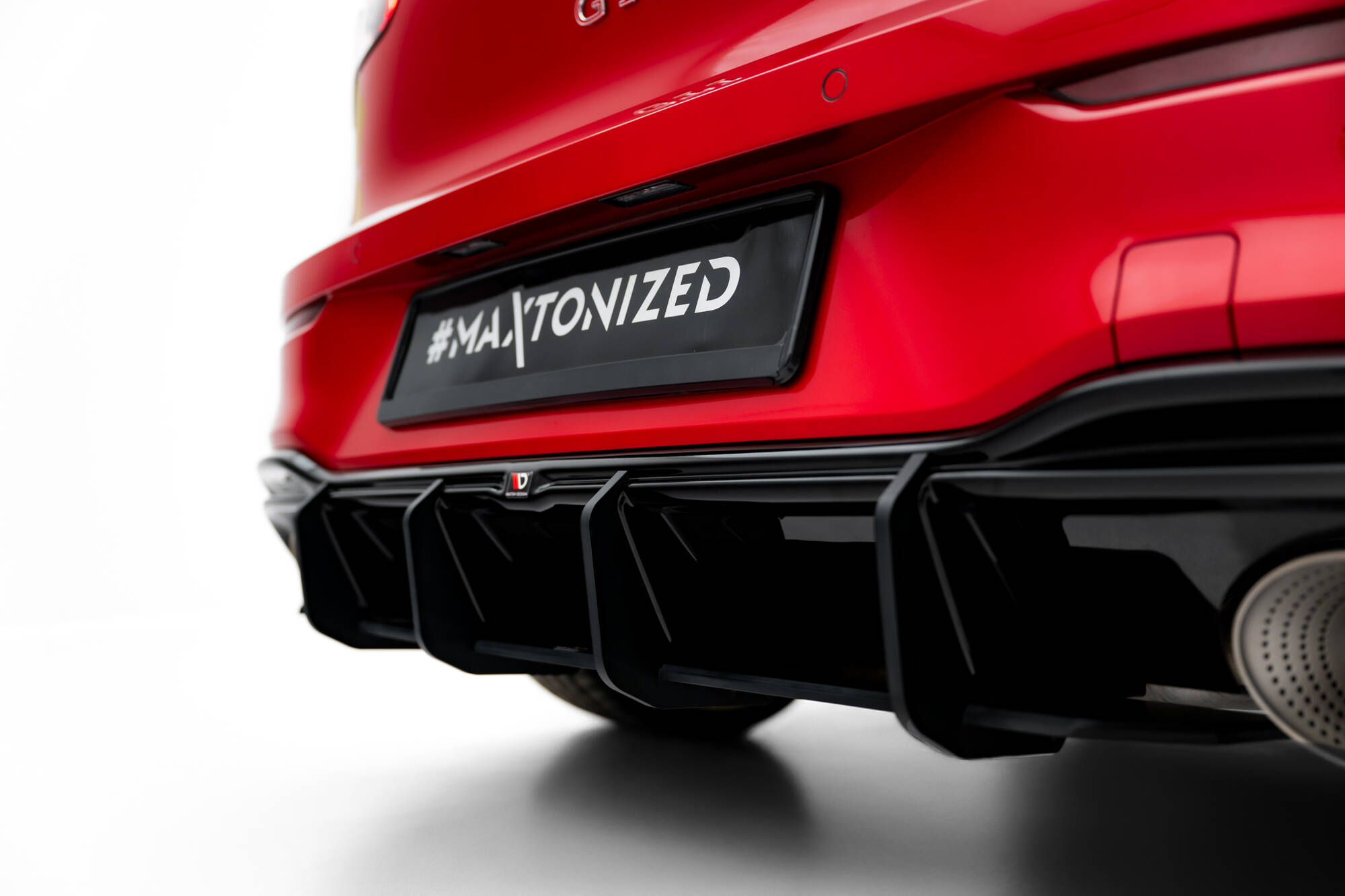 Street Pro Achter Diffuser V.1 Volkswagen Golf GTI Clubsport MK8 Facelift Maxton Glanzend zwart