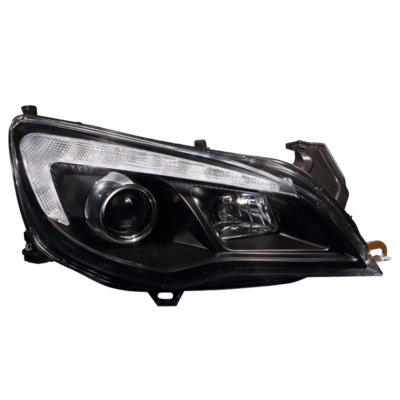 Set Koplampen incl. DRL  Opel Astra J 5-deurs 2009-2015 - Zwart - incl. Stelmotor
