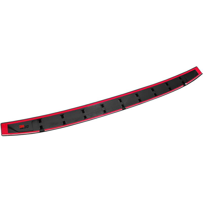 Zwart RVS Achterbumperprotector  Volvo V90 II 2016- (incl. Cross Country) 'STRONG EDITION'