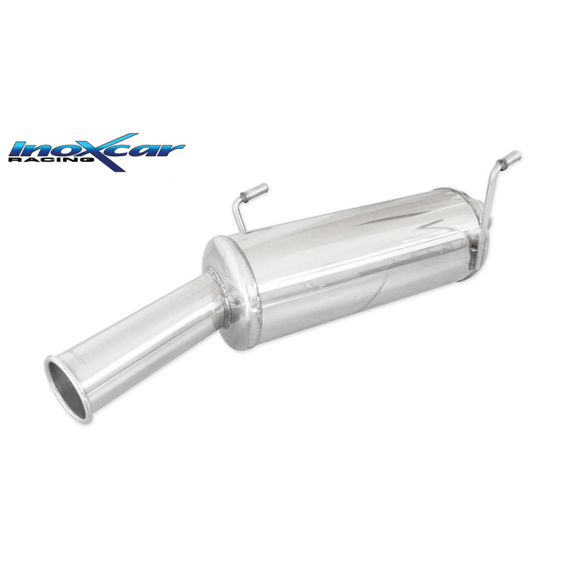 100% RVS Sportuitlaat  Peugeot 206 16v GTI 136pk 1994-2004 1x76mm Retro Style