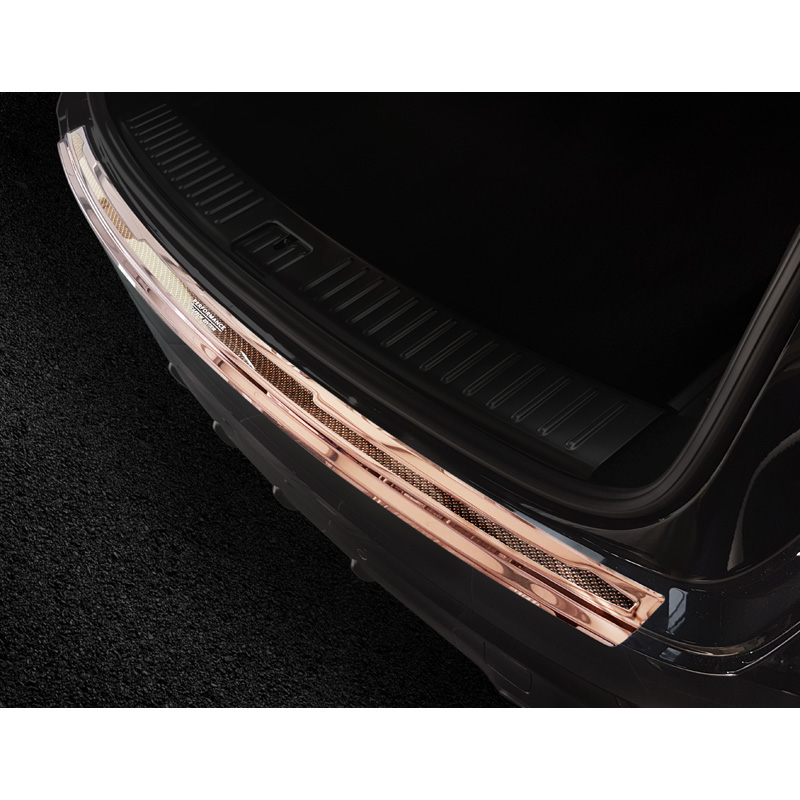 RVS Achterbumperprotector 'Deluxe'  Porsche Cayenne III 2017- 'Performance' Koper/Koper Carbon