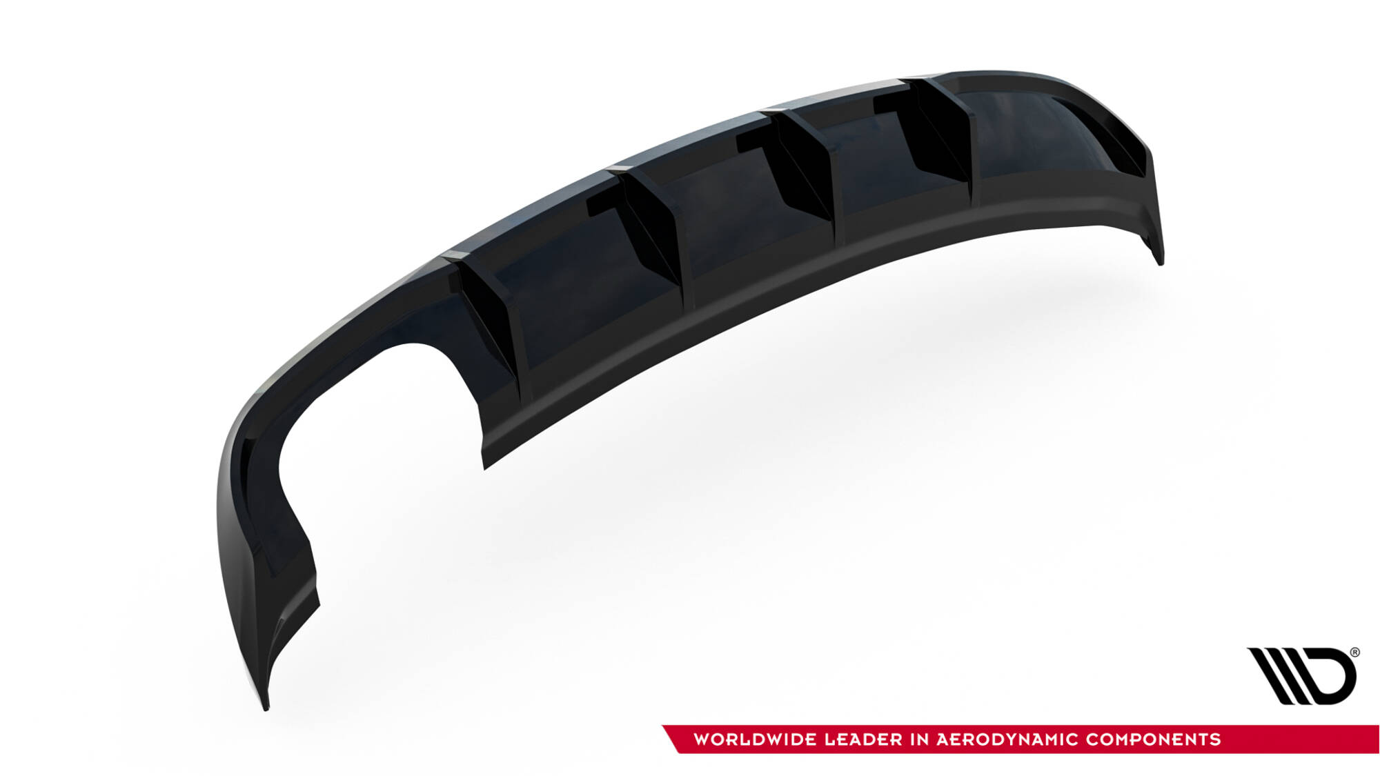 Achter Diffuser Audi A3 Sedan 8V Facelift Maxton Glanzend zwart