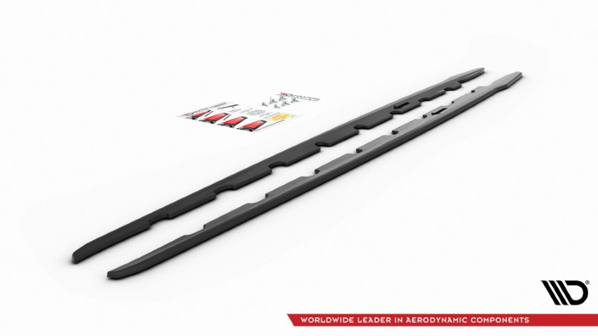 Zijskirts BMW 1 Serie F40 M-Pack/ M135i Glans Zwart V2