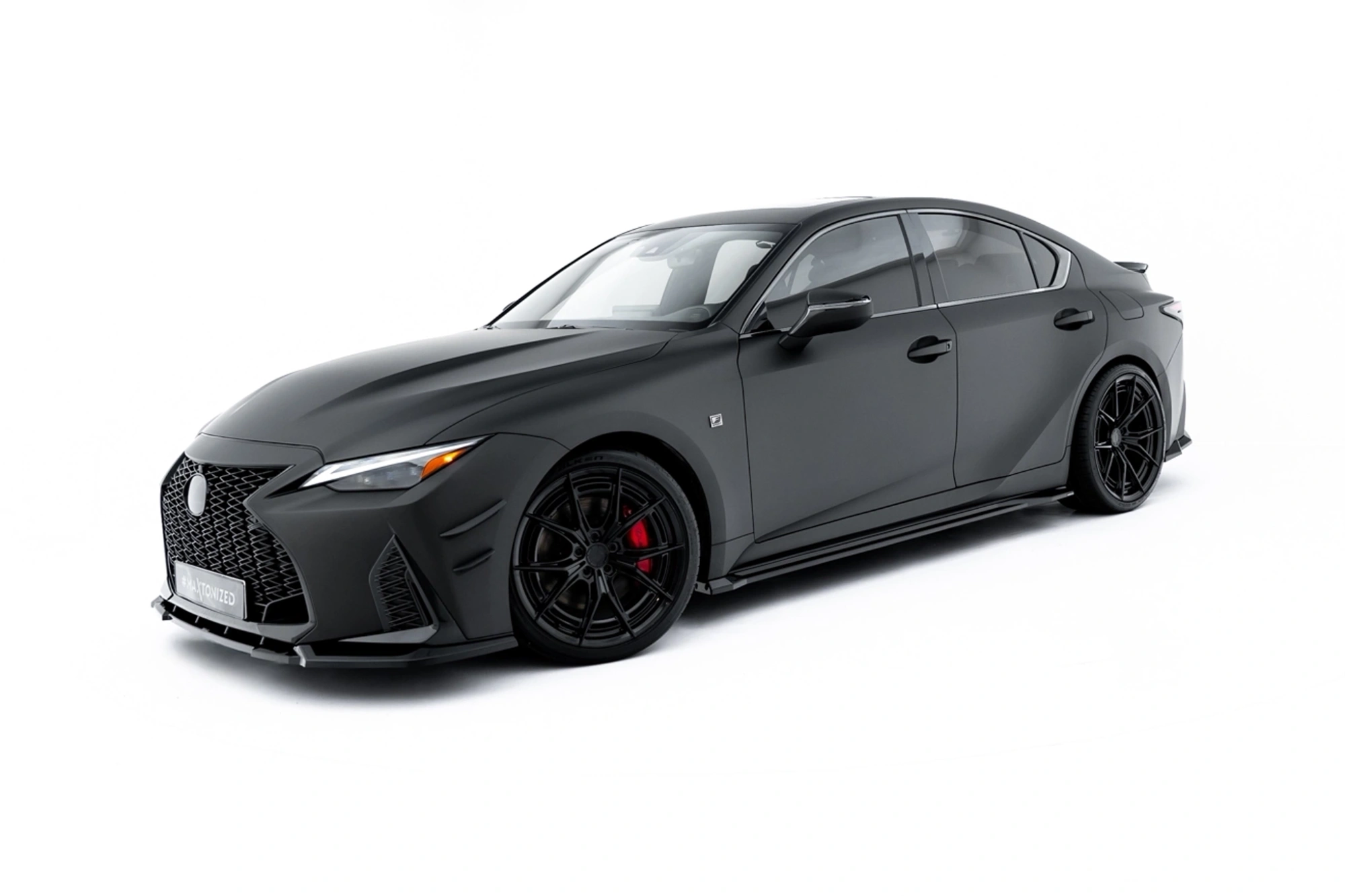 Zijskirts Lexus IS 500 Mk3 Facelift 2 (XE30) Maxton Glans Zwart