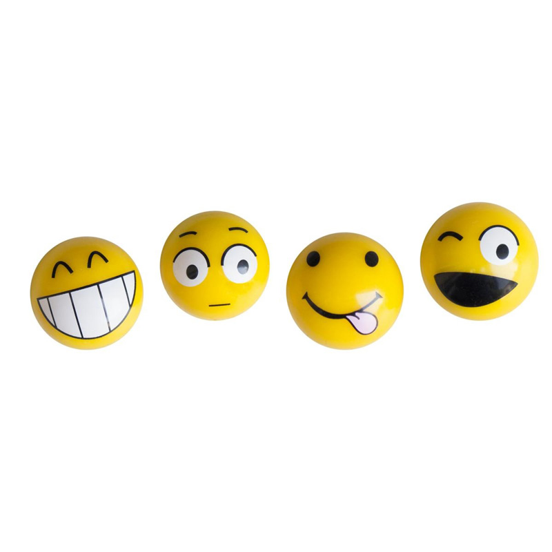 Simoni Racing Ventielkapjes Emoticons - Geel - 4 stuks