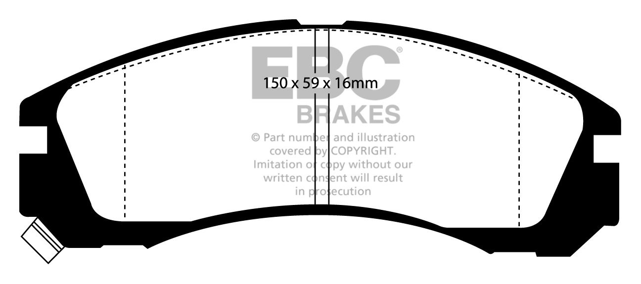 EBC Brakes MITSUBISHI Legnum 2.5 98-2005 Remblokken voorzijde gr