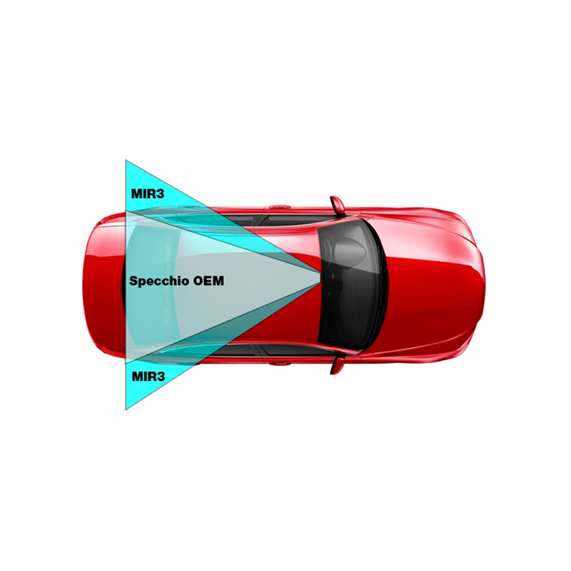 Simoni Racing Binnenspiegel universeel 350mm - Zwart - met klemmen