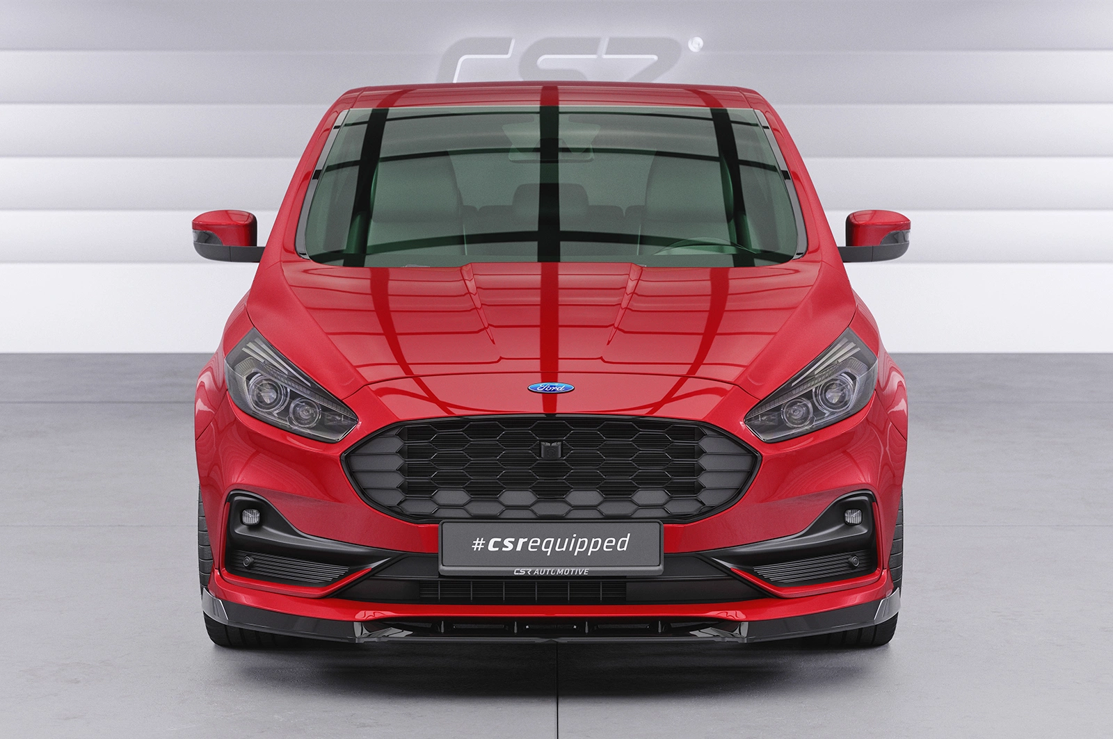 Voorspoiler Ford S-Max MK2 glans zwart 2019–