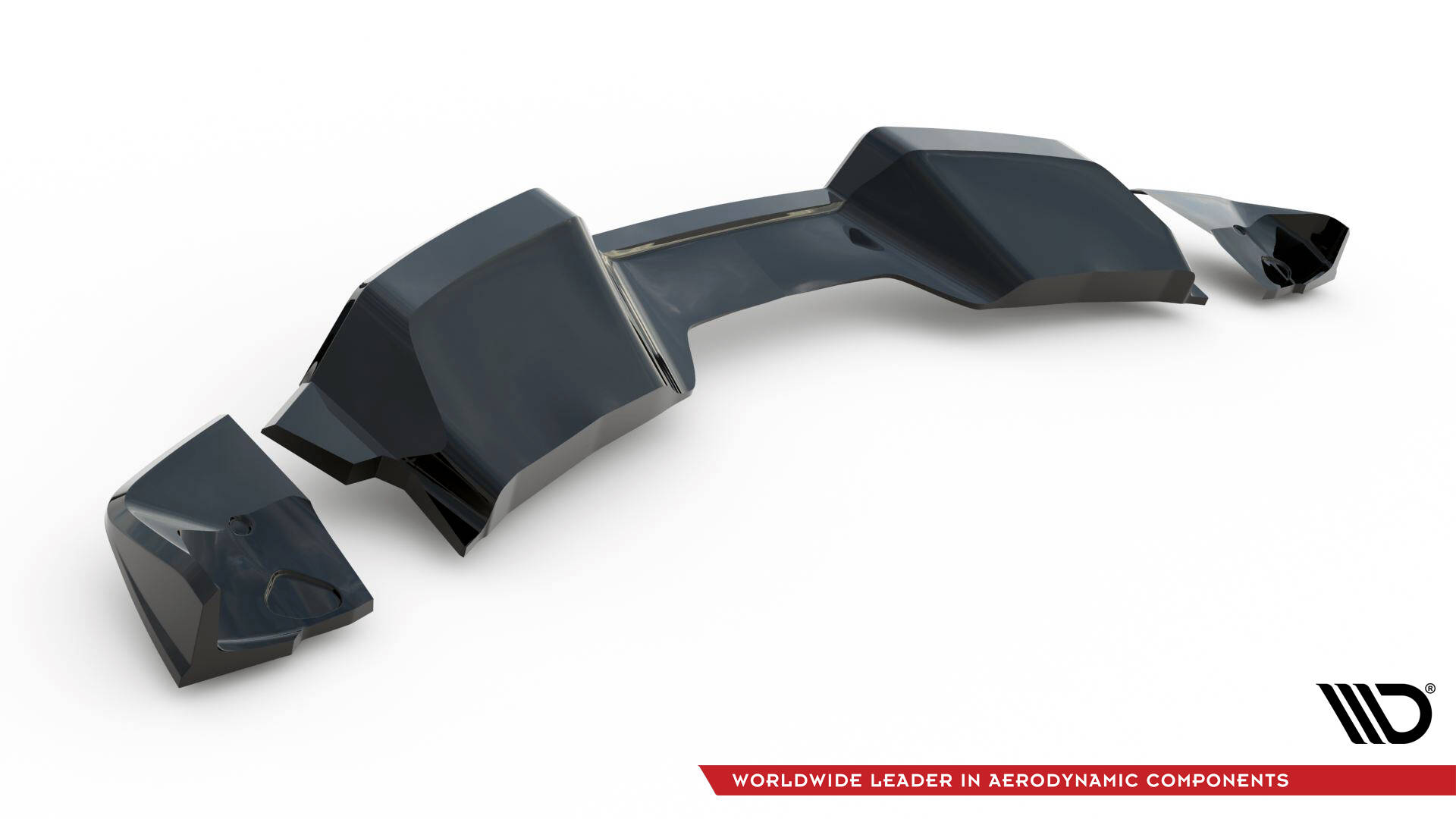Achter Diffuser + Achterzij spoilers Chevrolet Corvette Z06 C7 Maxton Glans zwart