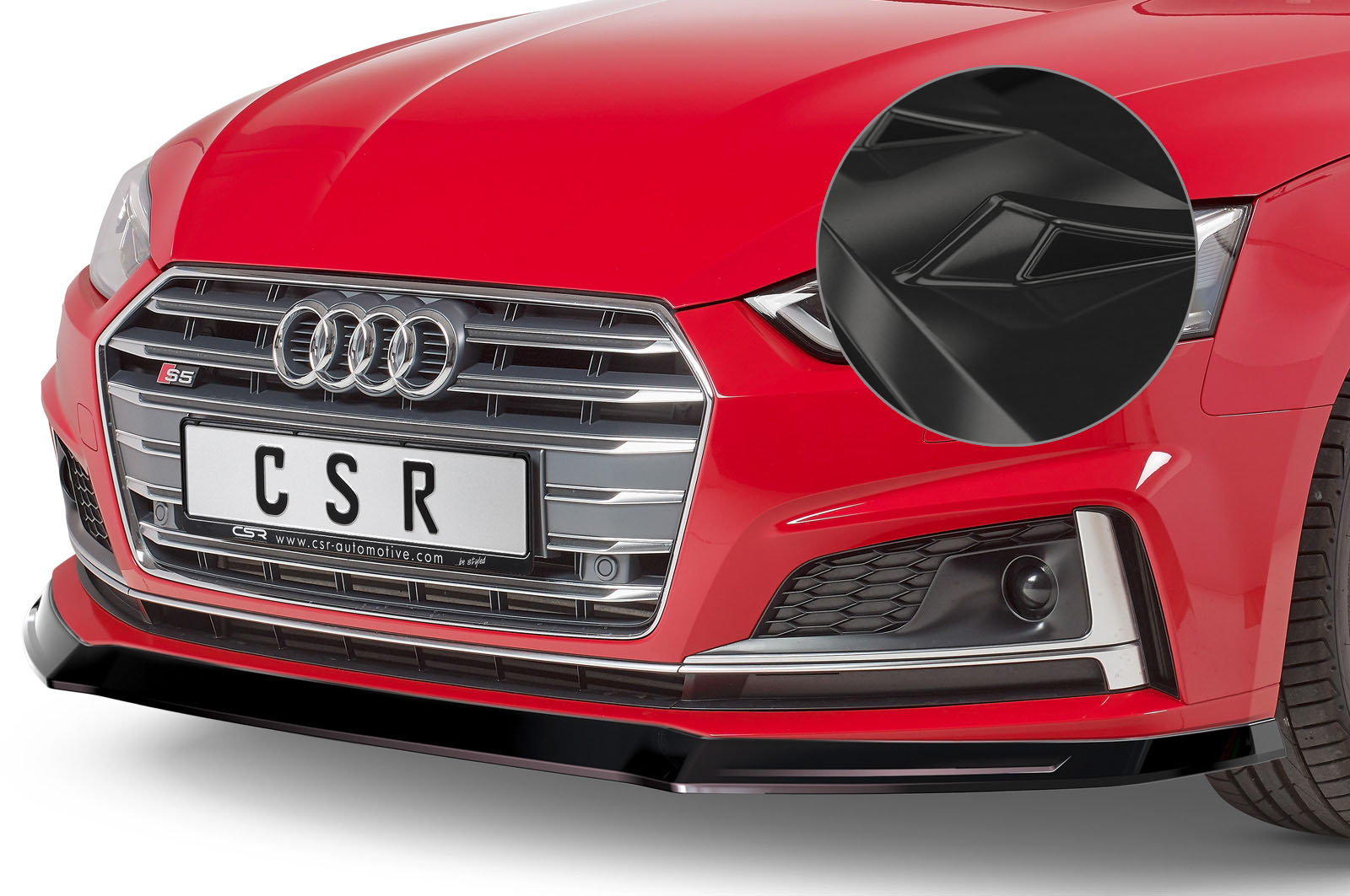 Voorspoiler Audi A5 F5 S-Line / S5 F5 Glans Zwart – 06/2016–2019