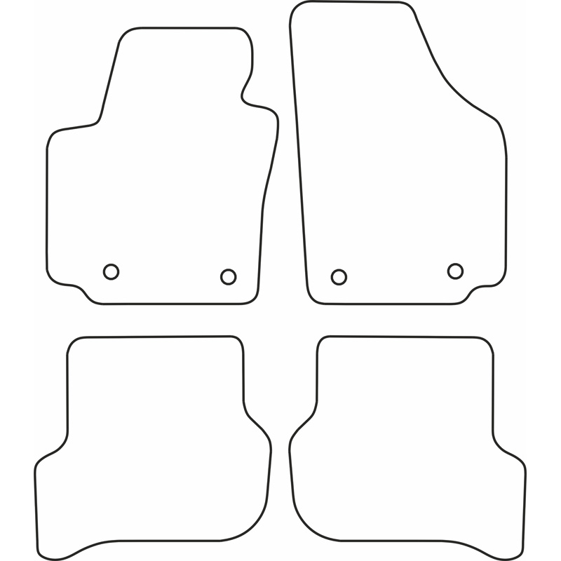 Automatten Velours  Seat Altea 2004-2008