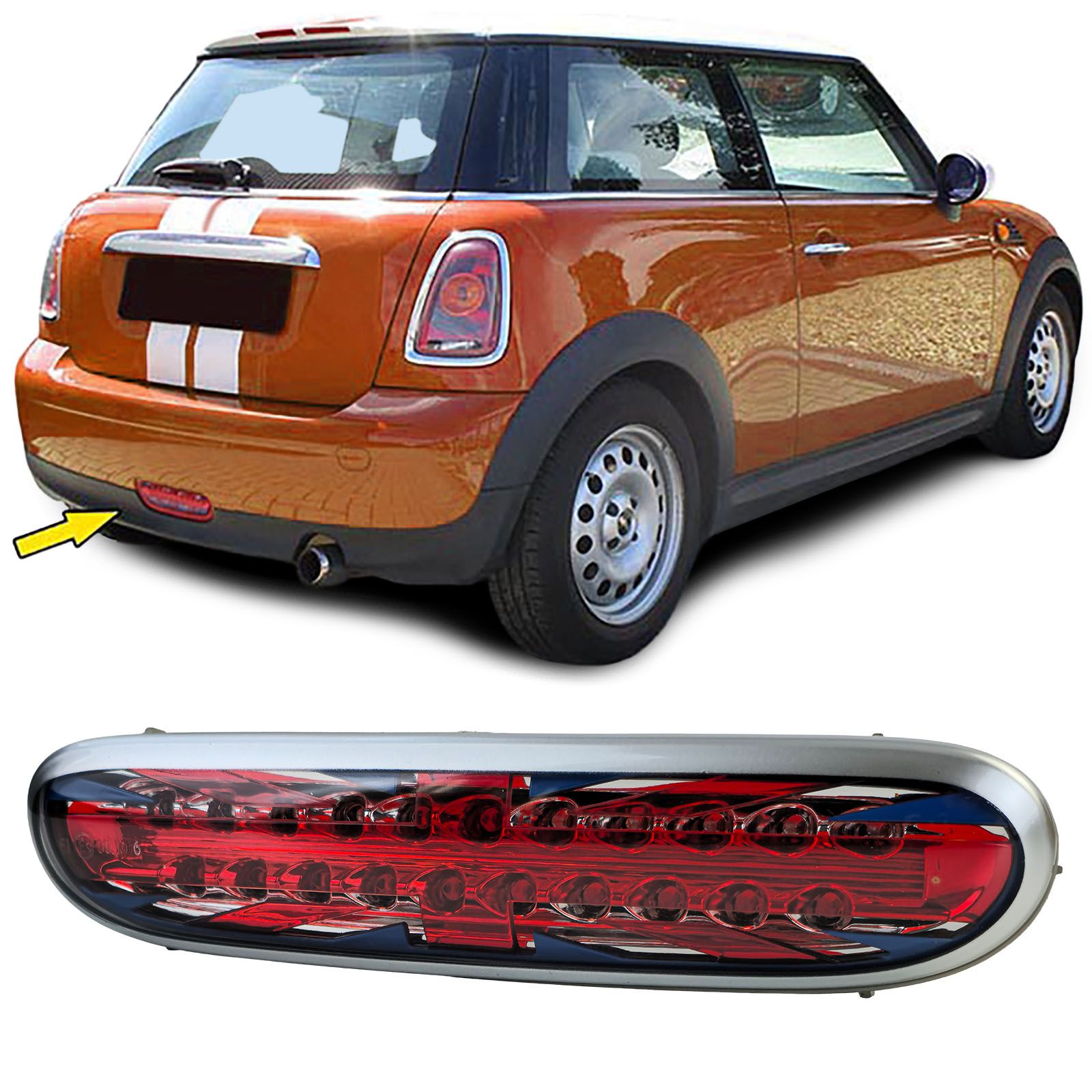 Mistlicht MINI R56 R57 06-10 LED Cabrio One Cooper D Rood