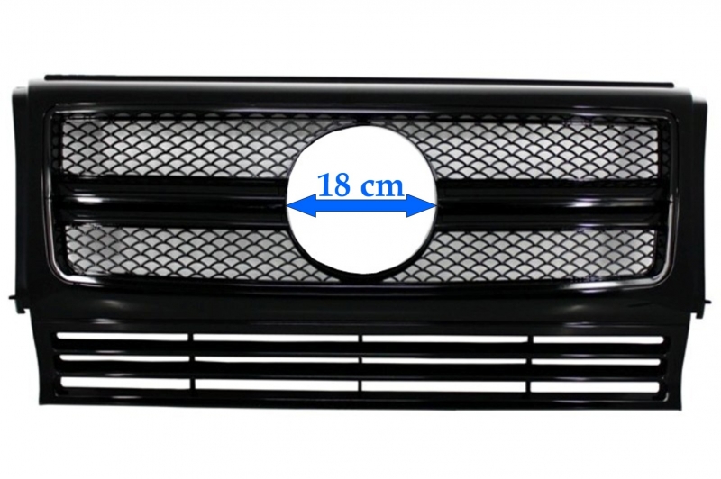 Grill Mercedes W463 G-Klasse 90-14 G65 A-Design Piano Zwart
