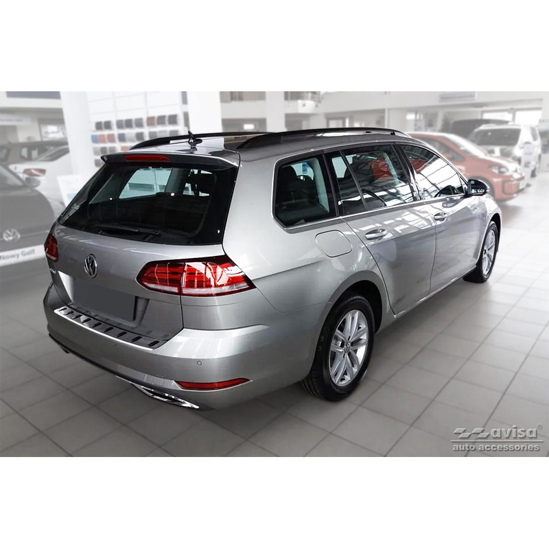 RVS Achterbumperprotector  Volkswagen Golf VII Variant Facelift 2017-2019 (incl. R-Line & Alltrack) 'STRONG EDITION'