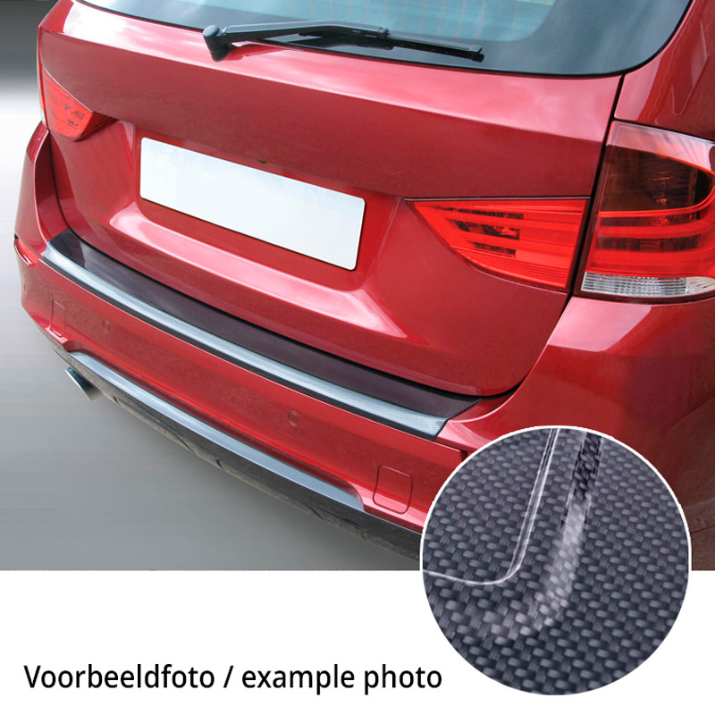 ABS Achterbumper beschermlijst  BMW 5-Serie G30 Sedan 'M' Sport Facelift 2020- 'Carbon Look'