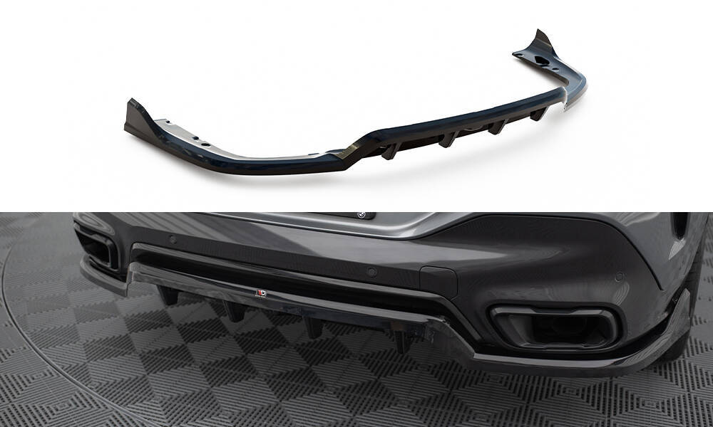 Diffuser V.2 BMW X6 M-pakket G06 FL Maxton Glans Zwart