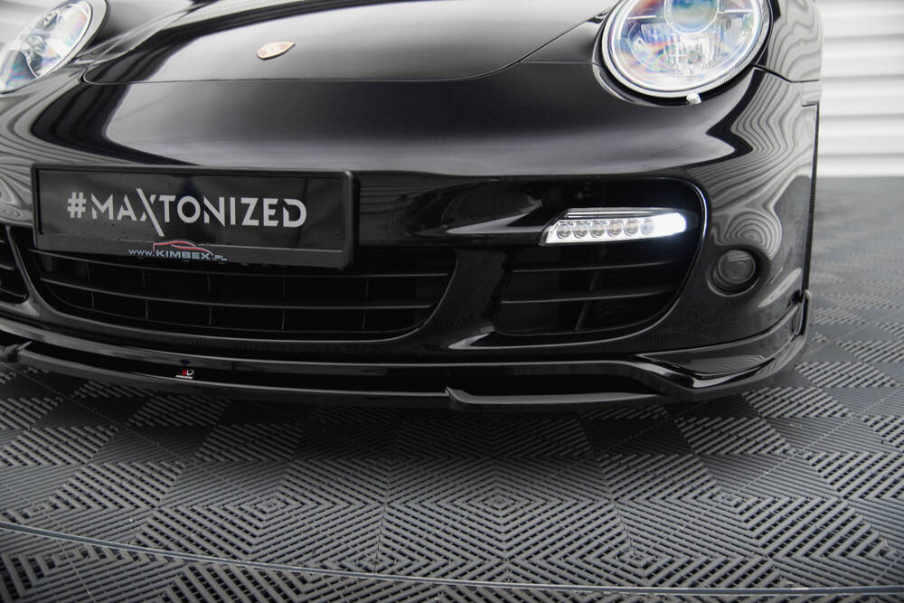 Voorspoiler Porsche 911 Turbo 997 Maxton Glans Zwart
