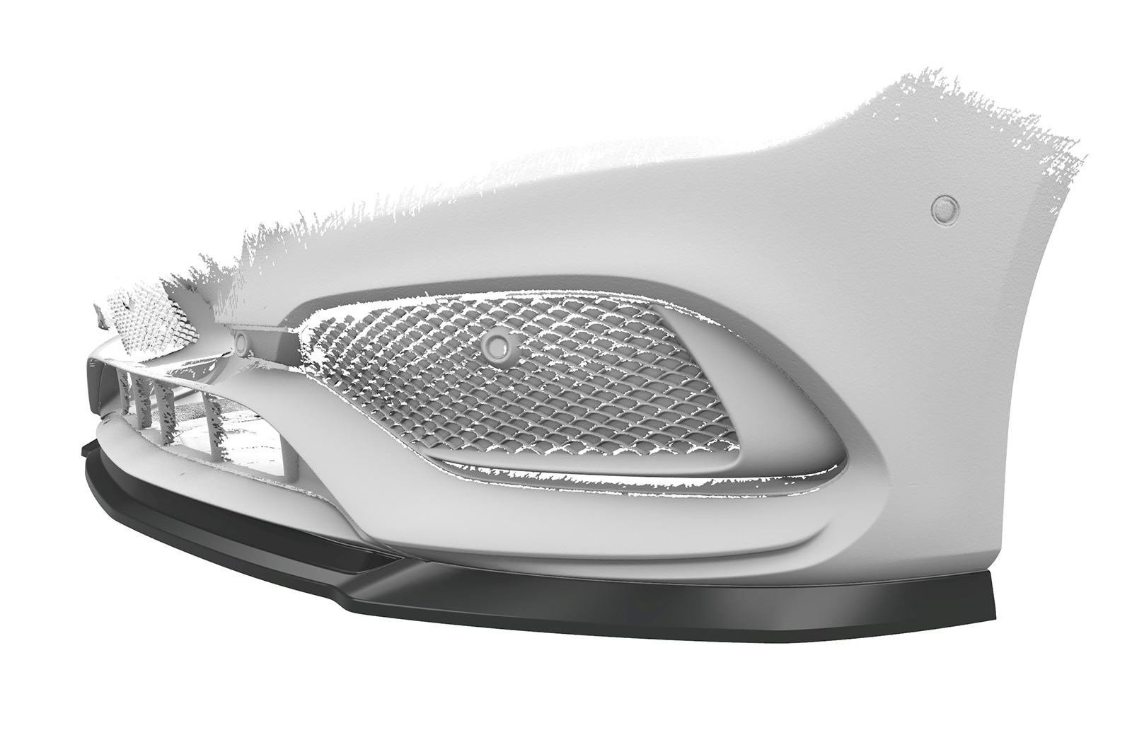 Voorspoiler Mercedes Benz CLA AMG Pakket C117 X117 CSR Glans Zwart