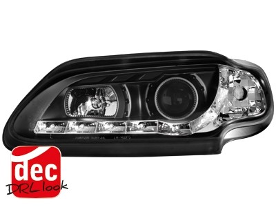 Koplampen Renault Megane 96-99 Devil Eyes DRL look zwart
