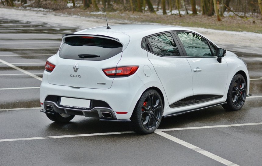 Achterzijde skirts Renault Clio 4 RS Maxton Design glans zwart