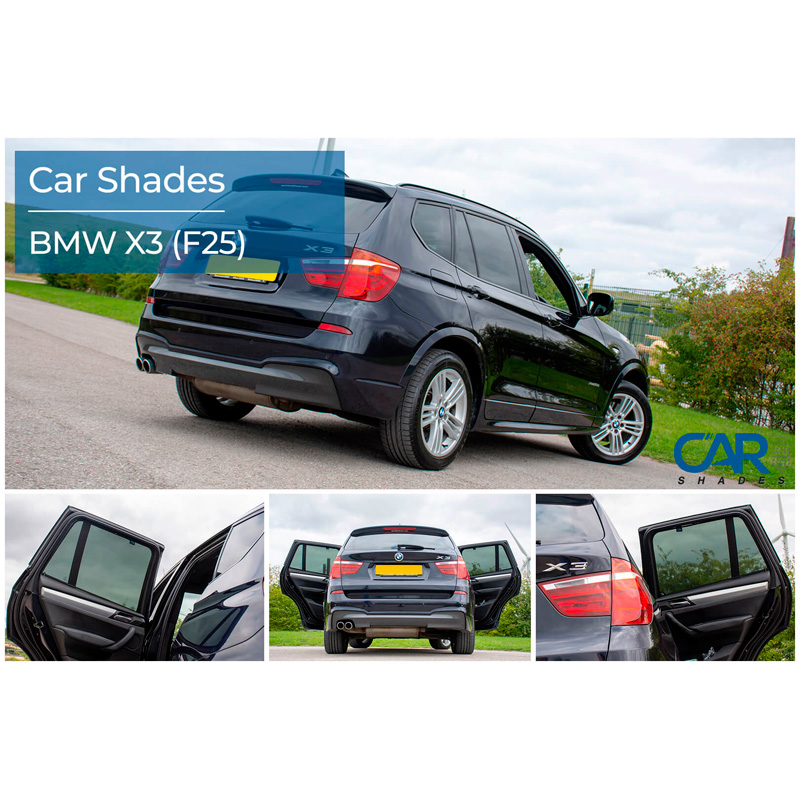 Set Car Shades (achterportieren)  BMW X3 (F25) 5 deurs 2010-2017 (2-delig)