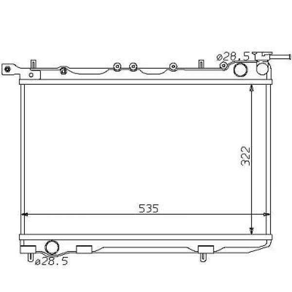 Radiator N14/COUPE/100NX 90-95 322x535 1.4/1.6 2WD CPE/100NX.