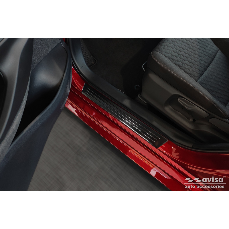 Zwart RVS Instaplijsten  Toyota Yaris 2020- incl. Facelift, excl. GR / Toyota Yaris Cross 2021- / Toyota C-HR II 2023- - 'Special Edition' - 4-delig