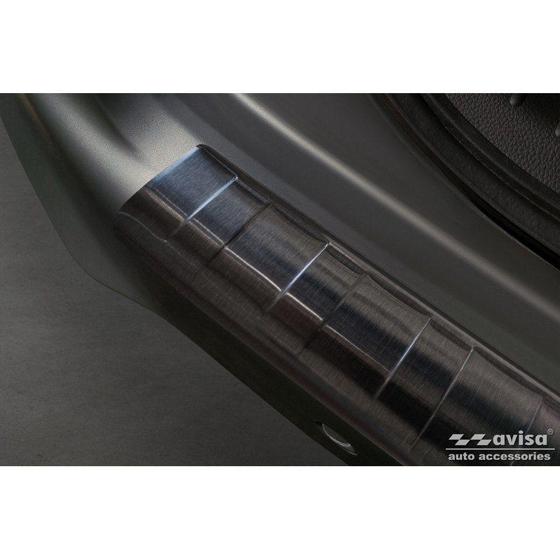 Zwart RVS Achterbumperprotector  Honda Jazz Crosstar Hyrbid 2020- 'Ribs'