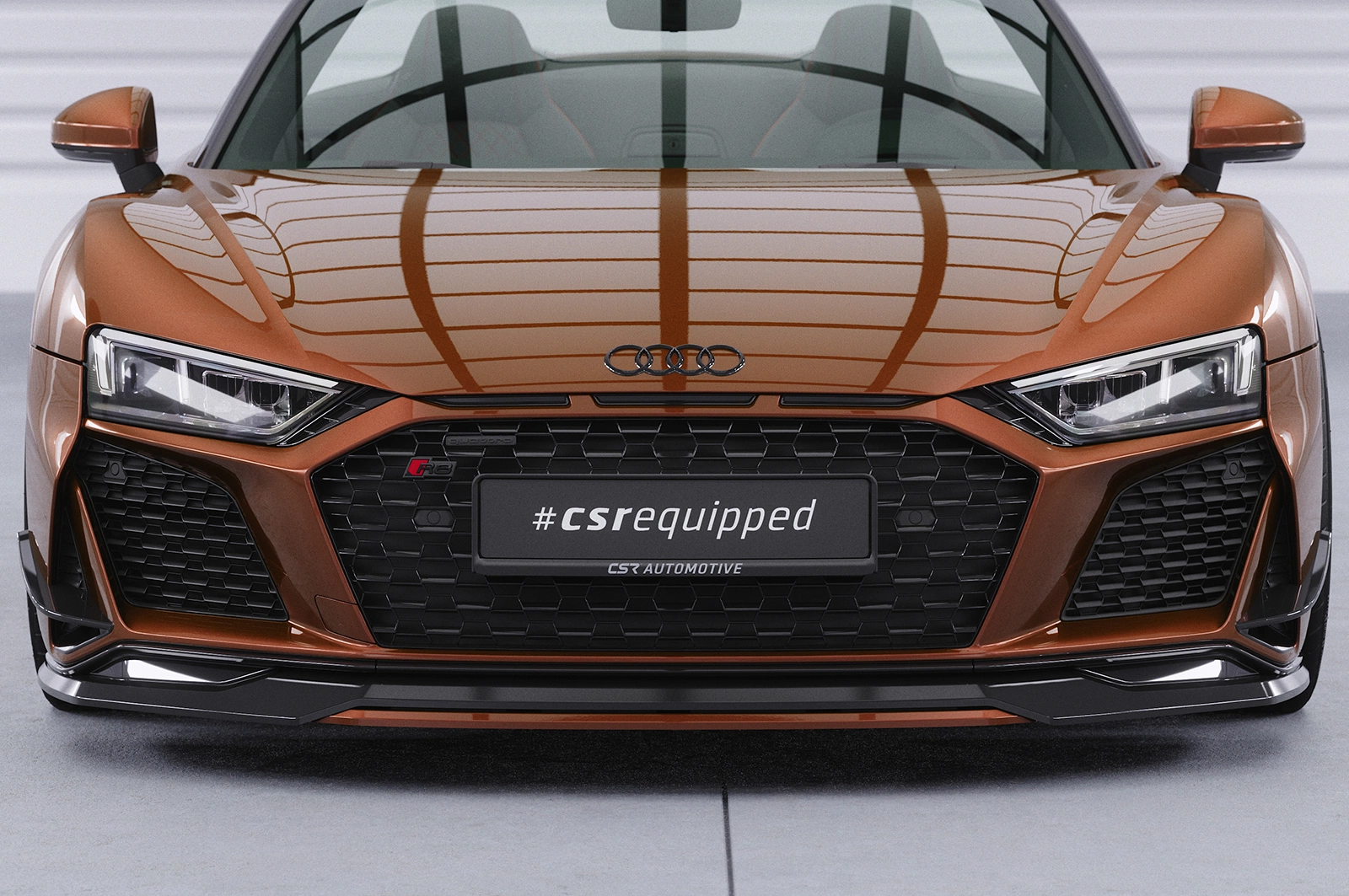 Voorspoiler Audi R8 (Typ 4S) Glans Zwart – CSR Automotive