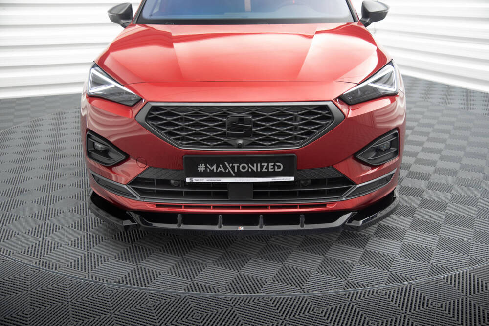 Voorspoiler V.1 Seat Tarraco FR Maxton Glans Zwart
