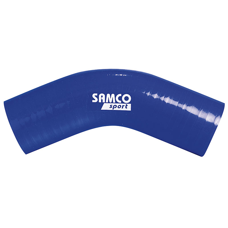 Samco Siliconen slang 45 graden bocht - Lengte 102mm - Ø57mm - Blauw
