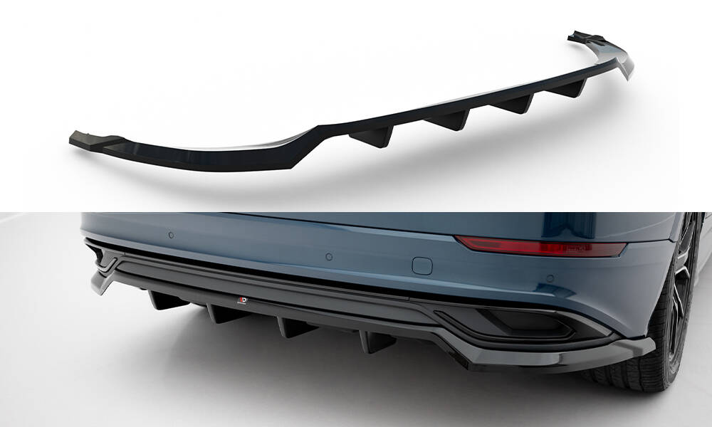 Achter Diffuser Audi Q8 Mk1 Maxton Glanzend zwart