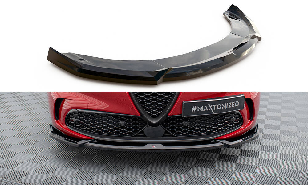 Voorspoiler V.1 Alfa Romeo Tonale Maxton Glans Zwart