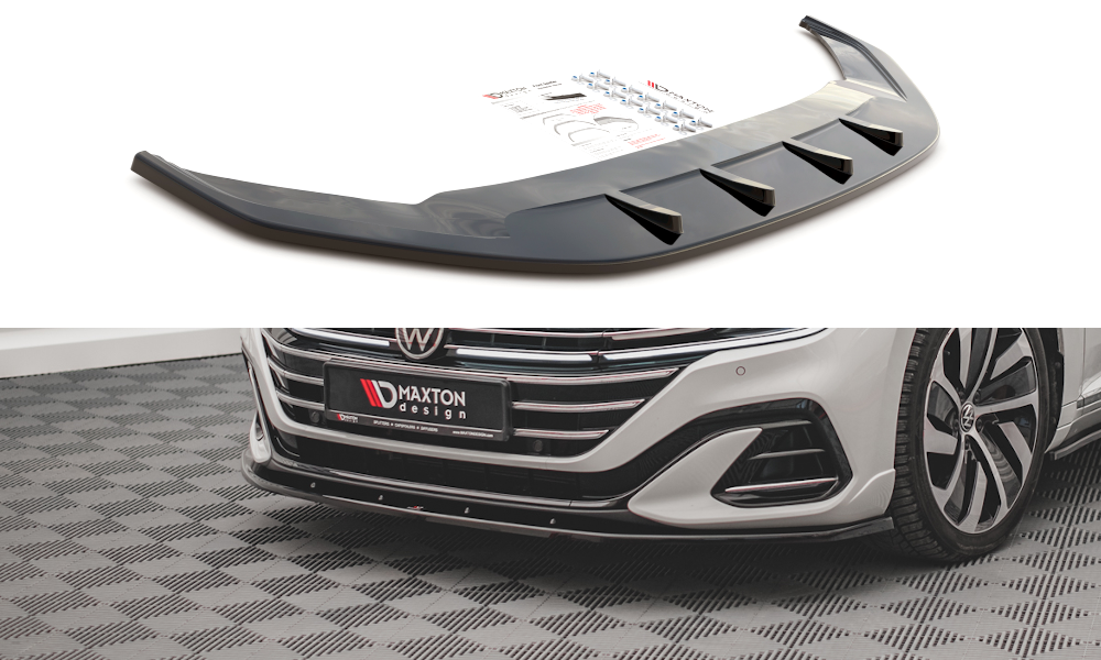 Voorspoiler V.2 Volkswagen Arteon Maxton Glans Zwart