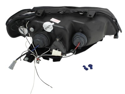 Koplampen BMW X5 Angel Eyes zwart