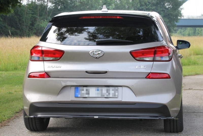 Centrale Achterspoiler Hyundai i30 MK3 Hatchback (Zonder verticale Bars) Glanzend Zwart